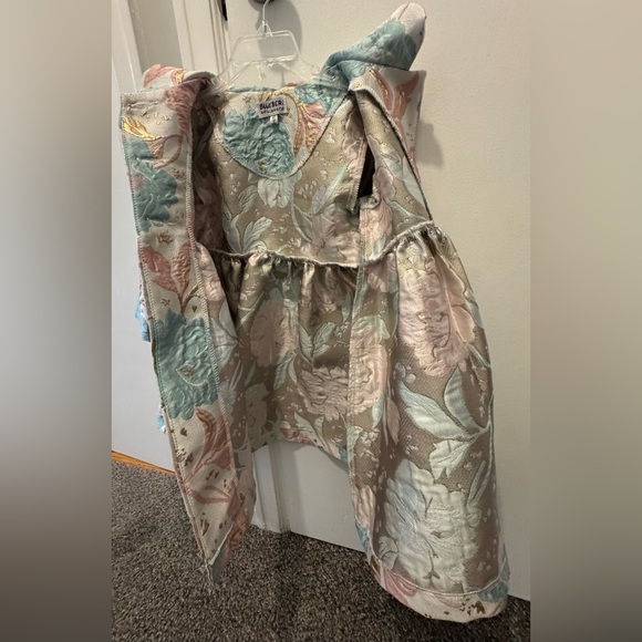 Blueberi Boulevard Floral Kids Formal Dress & matching coat - Picture 6 of 6